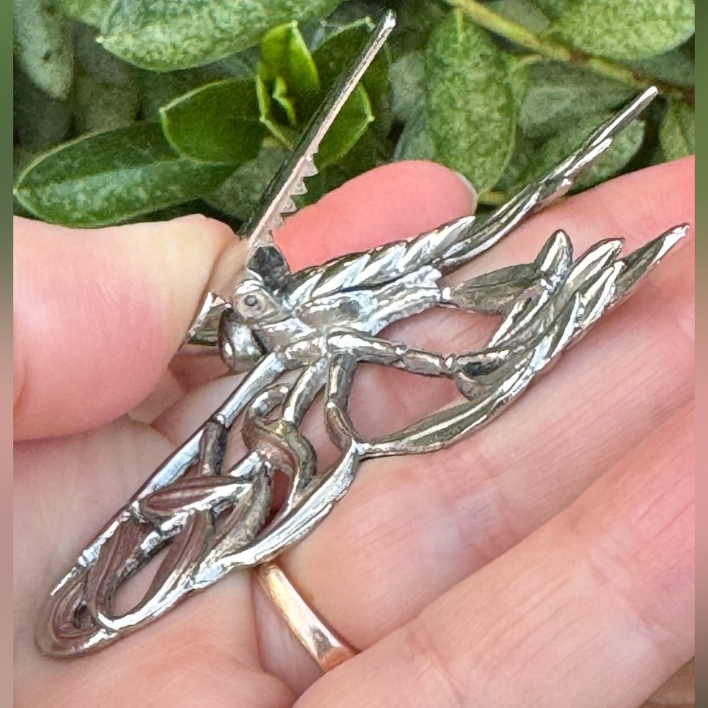 John Hardly Elegant Silver Butterfly pin scarf pin Ornament, brooch - Picture 5 of 11